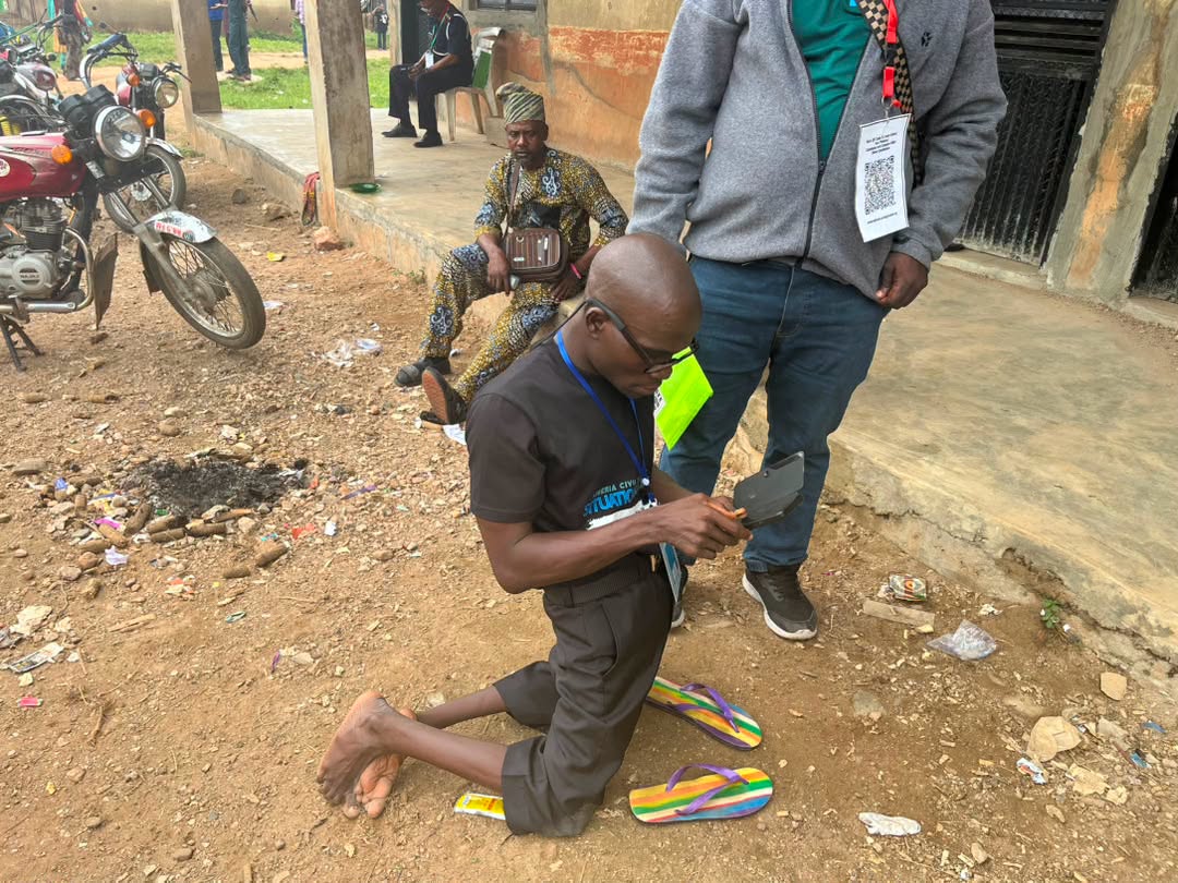 OsunDecides2026: Election observer Akano Tope David, a person with disability (PWD), describes the election situation at Polling Unit 003, Ward 009, Atile, Irewole LGA.
