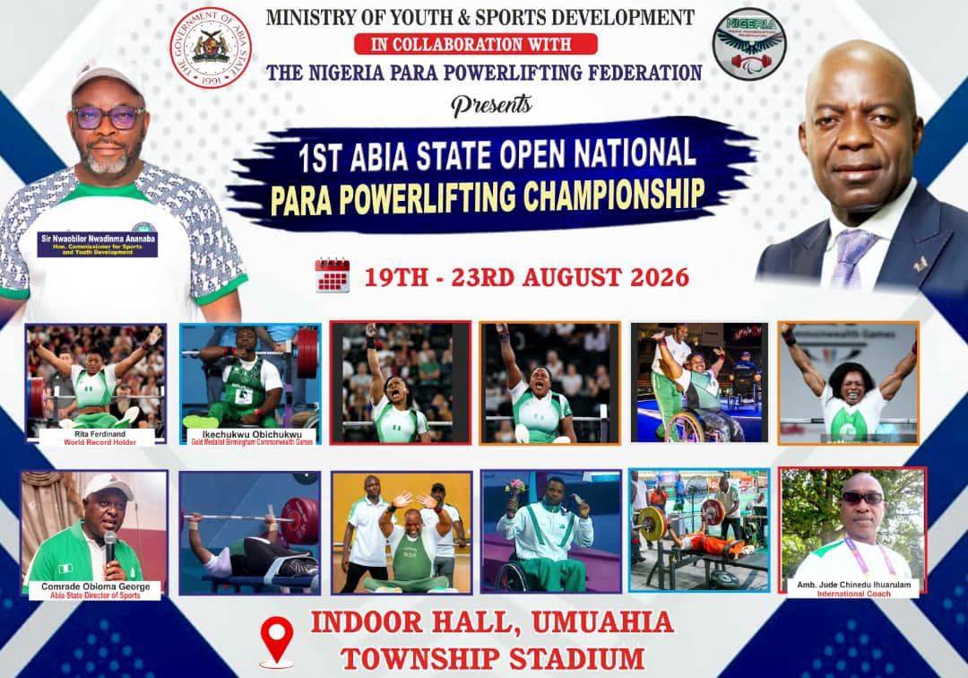 Abia Hosts Inaugural Open National Para-Powerlifting Championship Abia Sports Tv