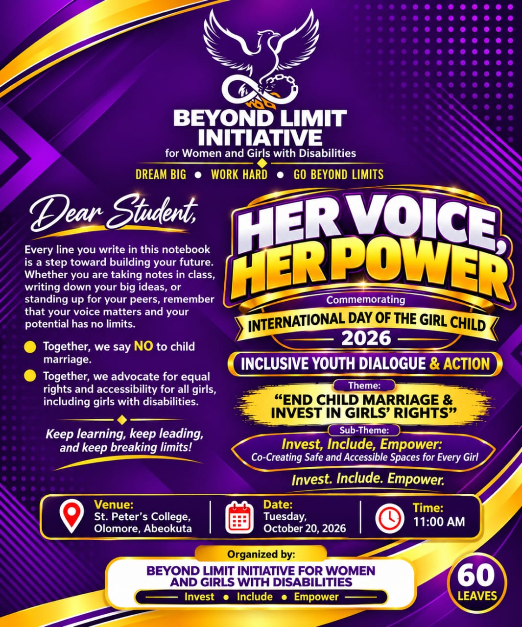 Beyond Limit Initiative Hosts Inclusive Youth Dialogue, Unveils Student Safety Charter in Abeokuta